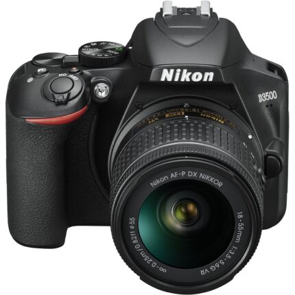 NIKON D3500 Spiegelreflexkamera, 24.2 Megapixel, Full HD, Objektiv (AF-P DX NIKKOR 18-55 mm VR), Schwarz