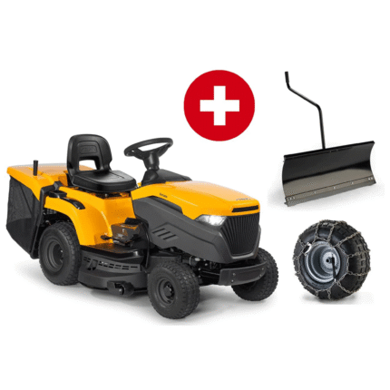 Stiga Rasentraktor Estate 598 – Winterpaket mit Schneeschild und Schneeketten