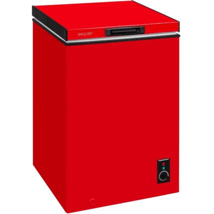 exquisit Gefriertruhe GT 111-5 A+ Rot, 56,8 cm breit, 98 l